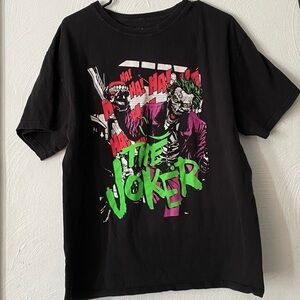 Batman The Joker‎ T-Shirt Mens Size Large Black Pull Over Short Sleeve